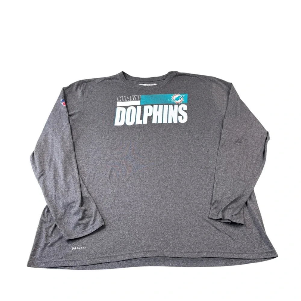 Nike NFL Miami Dolphins Player Issued L/S Shirt Size 3XL